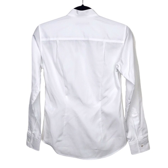 AlexaChung White 100% Cotton Pleated Placket Tuxedo Shirt - Picture 2 of 13